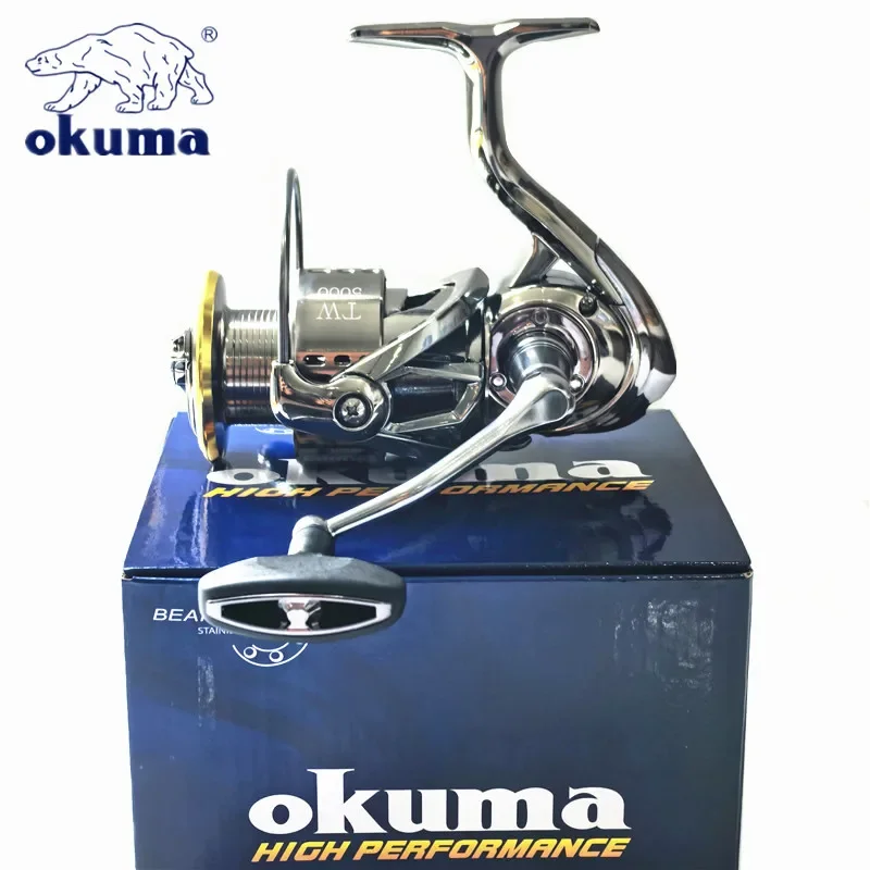 Okuma All Metal Rust Proof Smooth Bearing 5.5:1 Fishing Reel Drag System 15Kg Maximum Power Rotating Wheel Fishing Coil1000-5000