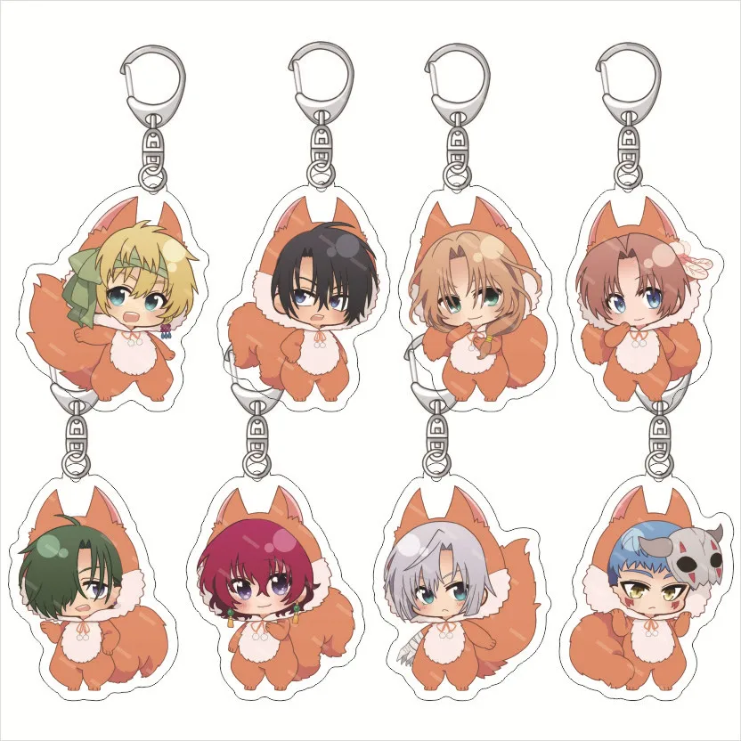 Anime Akatsuki no Yona Figures Cosplay Acrylic Key Chain Cute Kawaii Backpack Charm Pendant Car Key Rings Fan Xmax Gift