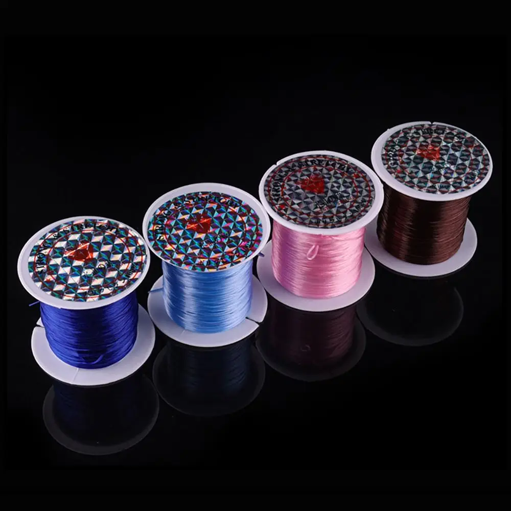 1Rolls DIY Jewelry Stretch Elastic Cord Beading String Colorful Cord Thread Nylon 10Meters 0.6mm String Line Bracelets Necklace