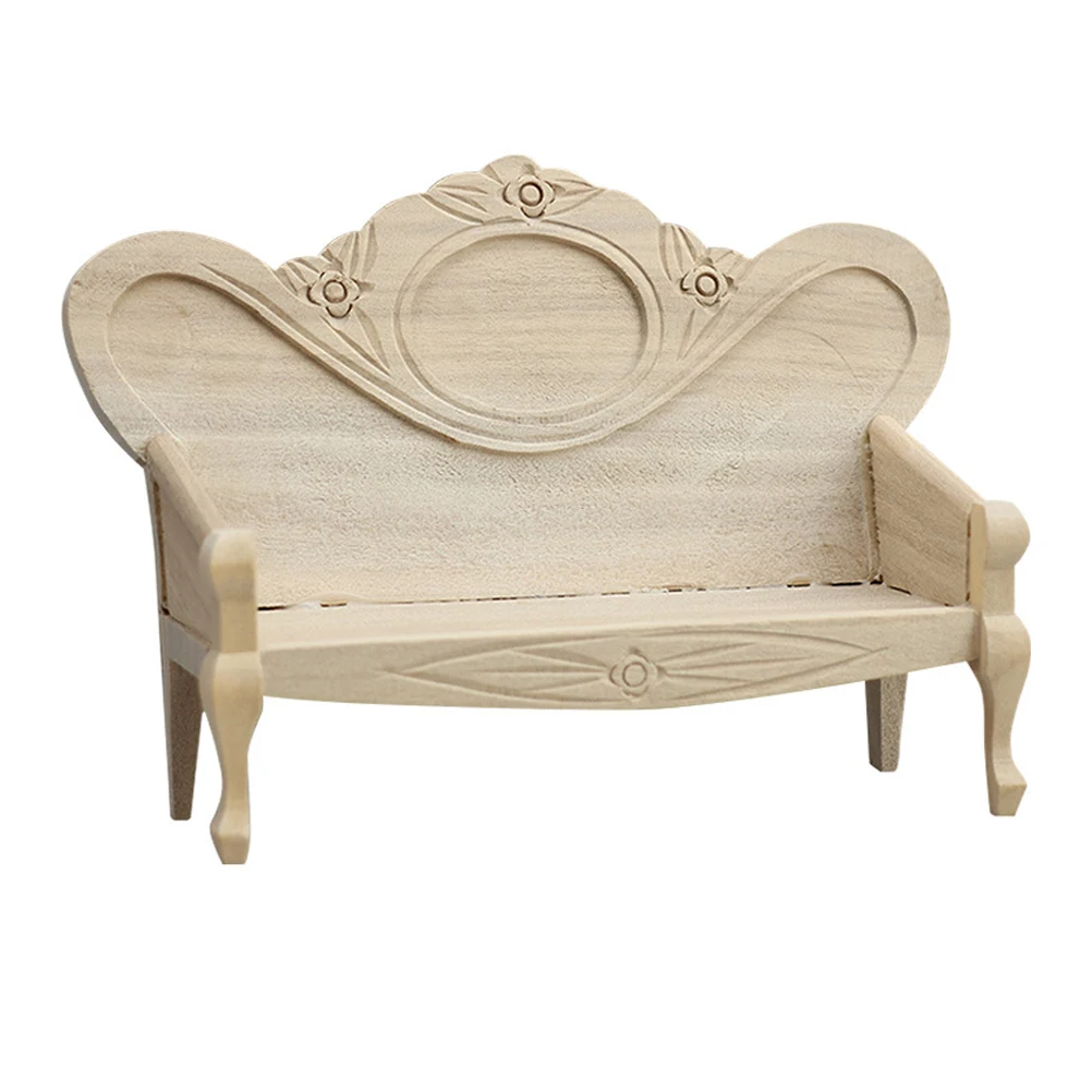 Mobili per la casa retrò Divano in miniatura per mobili per casa delle bambole Poltrona per soggiorno Poltrona per decorare vintage
