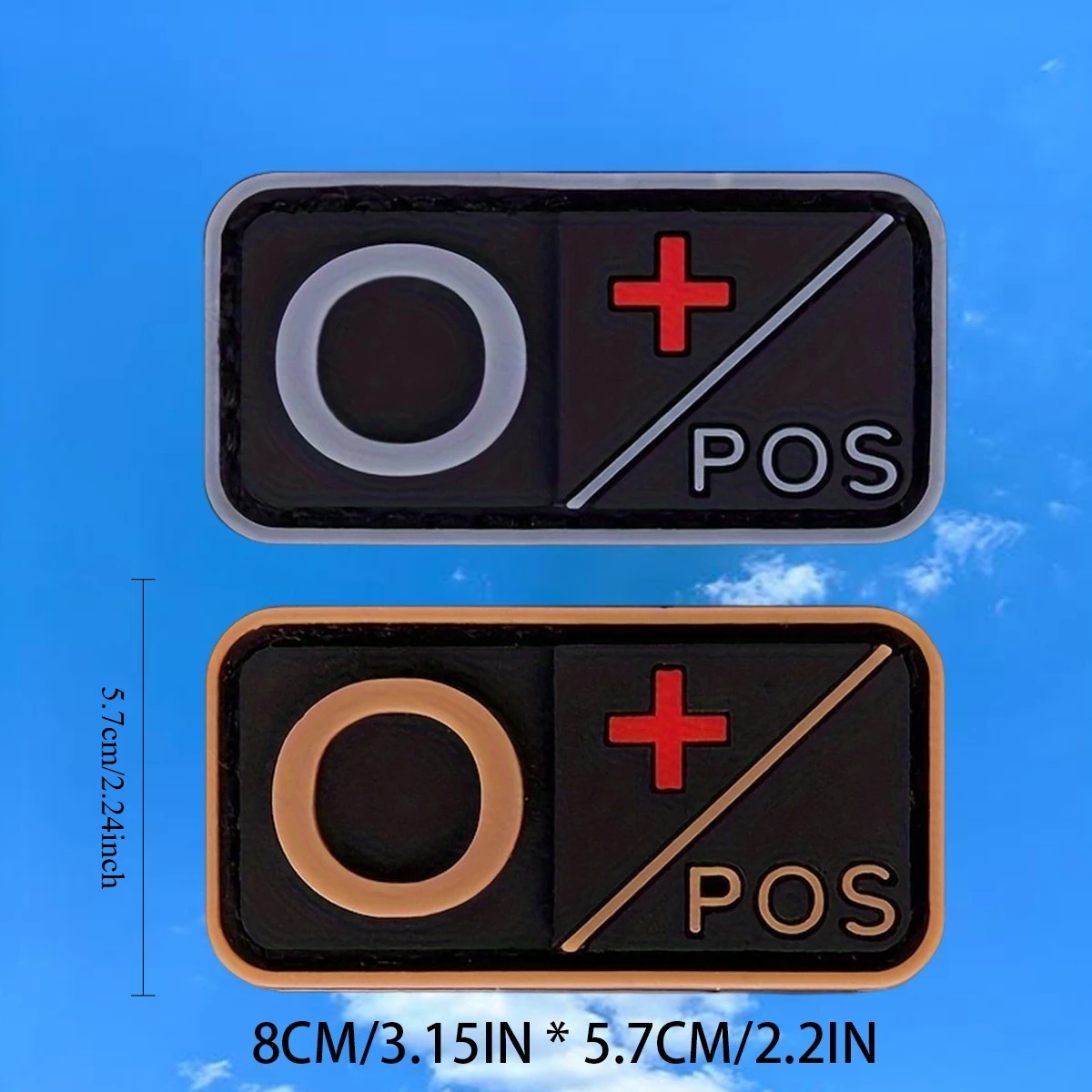2Pcs/Set O+ Blood Type Motorcycle Stickers Orange Gray Vinyl Decal for Fuel Tank Helmet Side Panel Racing Decor
