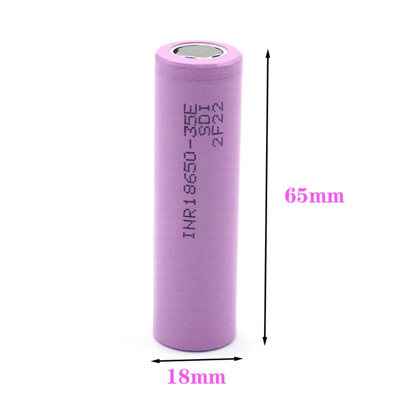 100% New Original 18650 3500mAh 10A discharge INR18650 35E 3.7v 18650 battery rechargable Battery lithium cell free shipping