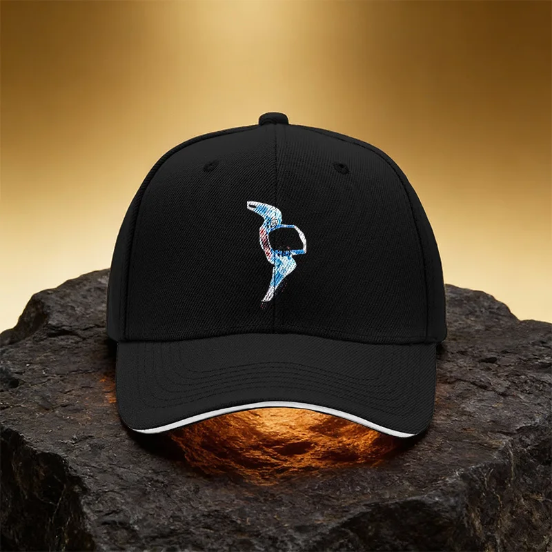 Blue And White Gradient Abstract Art Hat Unisex Printed Baseball Cap Sandwich Brim Sports Cap Suitable for Daily Work And Travel