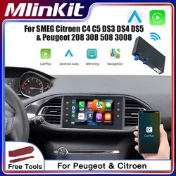 Mlinkit Wireless Carplay  Ｍodule Android Auto For Peugeot Citroen SMEG NAC Picasso C4 C5 DS3 DS4 DS5 Peugeot 308 508 208 3008