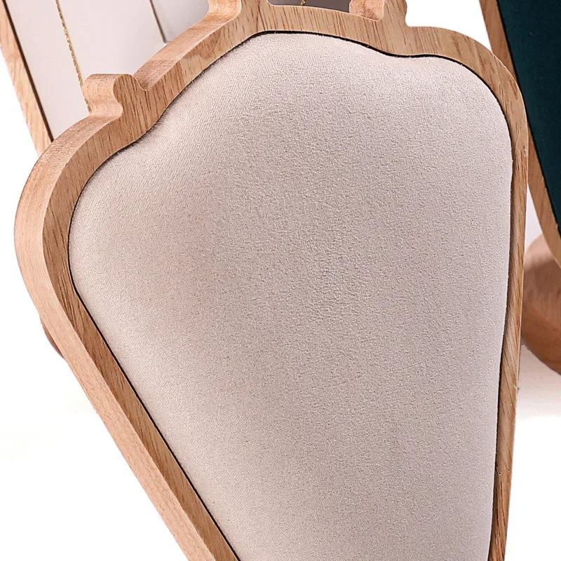 Jewelry Window Exhibitor Portrait Model Showcase Rack Wood Neck Model Pendant Ornament Organizer Prop Necklace Display Stand