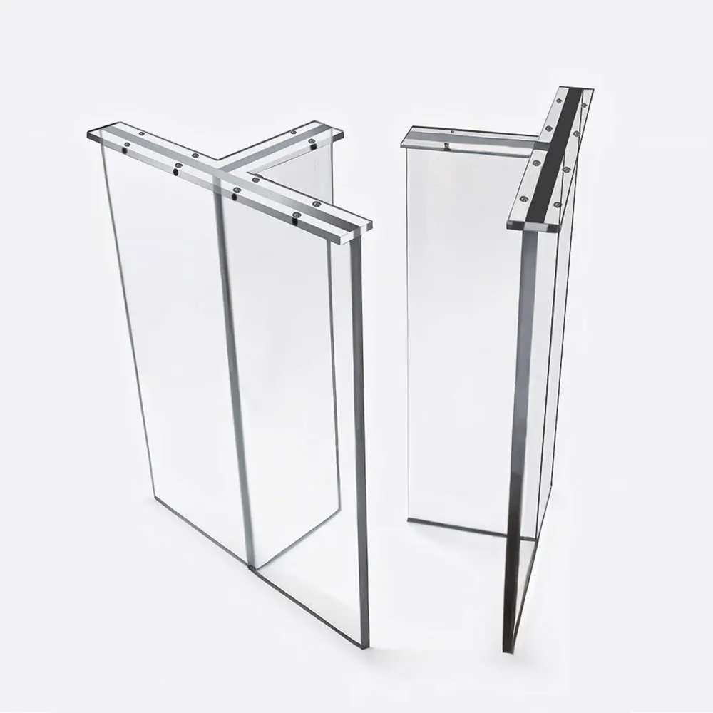 

Custom Size Furniture Accessories Sturdy Clear Acrylic Table Legs T Shape Transparent Plexiglass Acrylic Table Foot Desk Leg