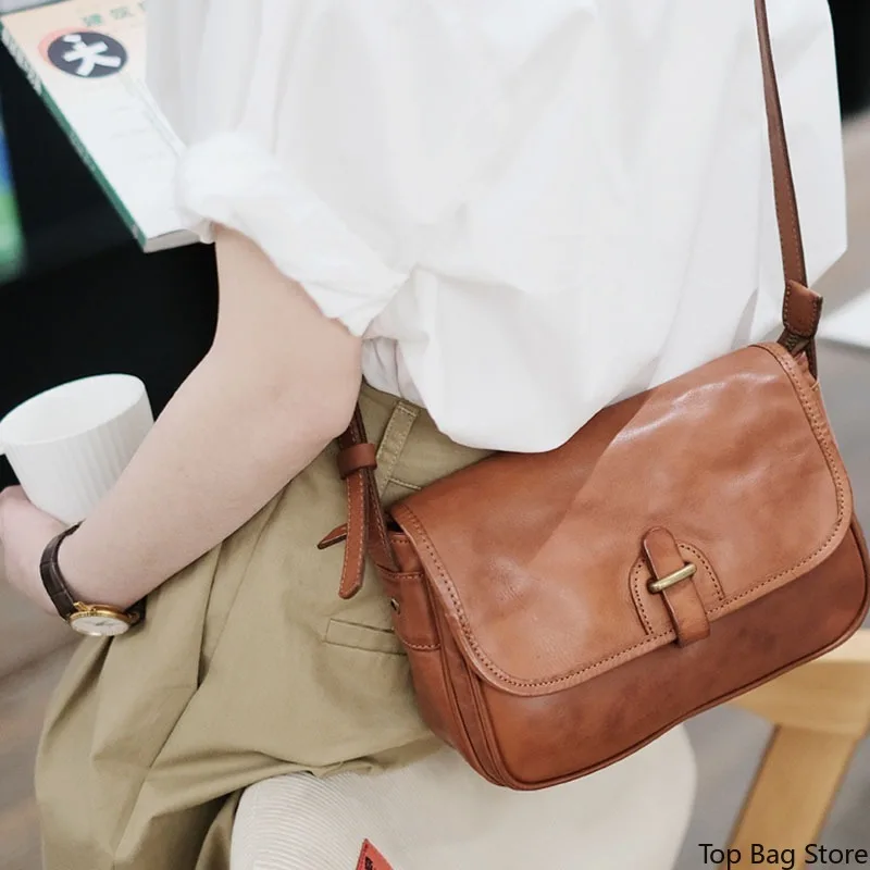 Minimalist Everyday Casual Shoulder Bag for Women Premium Top Grain Leather Convertible Strap Lightweight Luxury Handbag