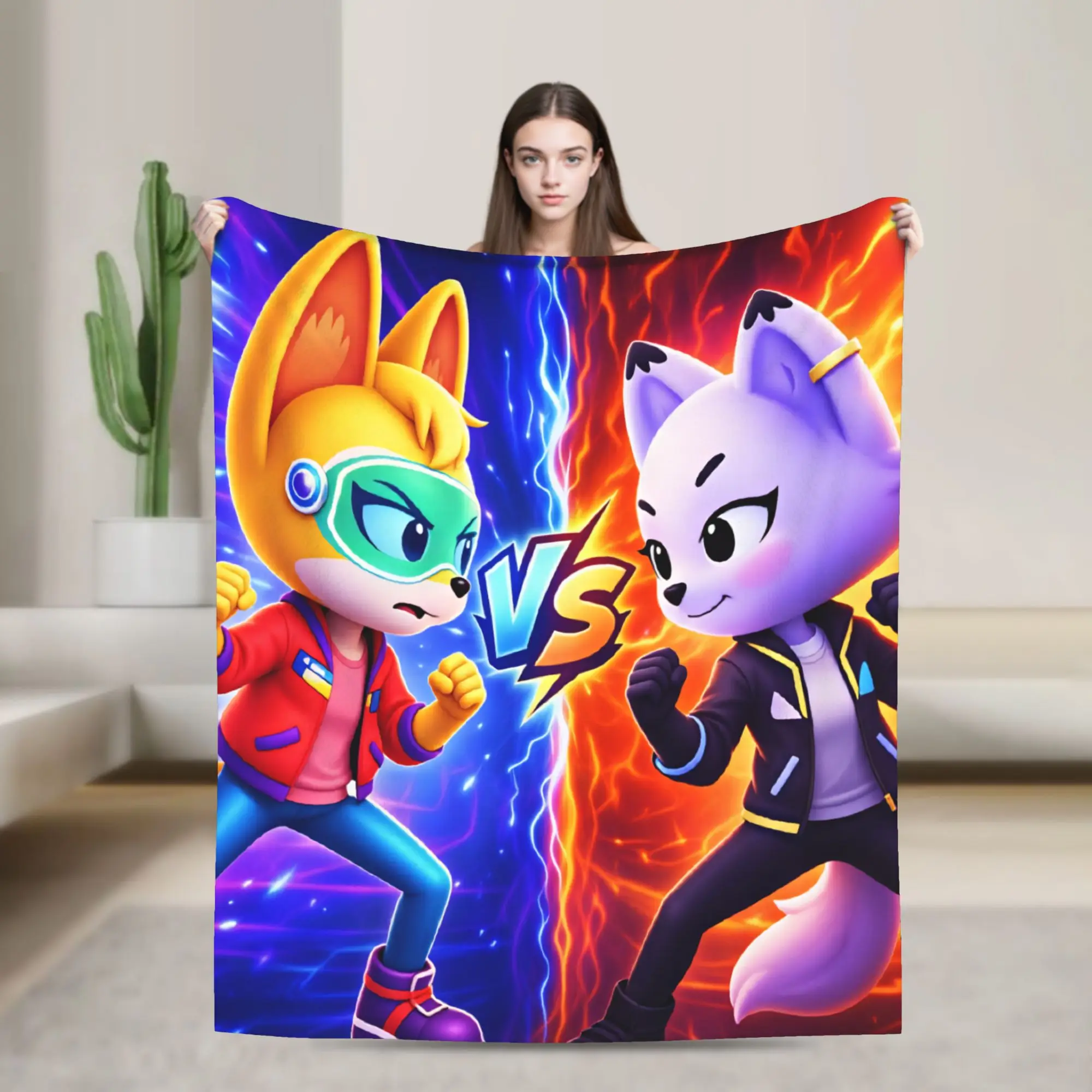 The Creature Cases Cartoon Animation Television Blanket Airplane Travel Flannel Throw Blanket For Outdoor Warm Soft Bedspread