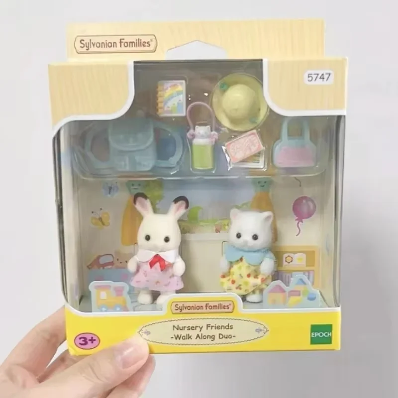 Sylvanian Doll Kindergarten Partners Girl Doll Decoratio Rainy Cute School Set Birthday Festival Families Girl Gifts Toys