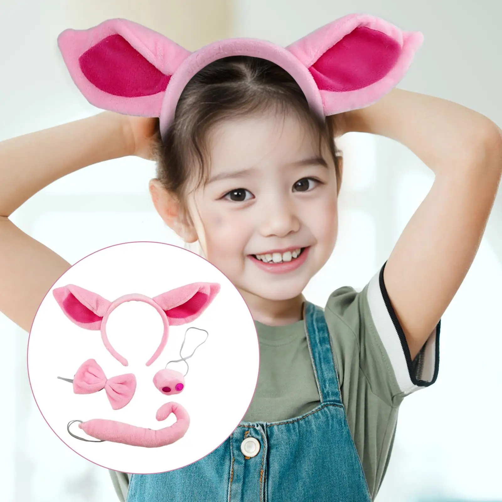 

4-х предметные аксессуары для костюмов животных и свиньи, нарядные костюмы животных для драматических устройств