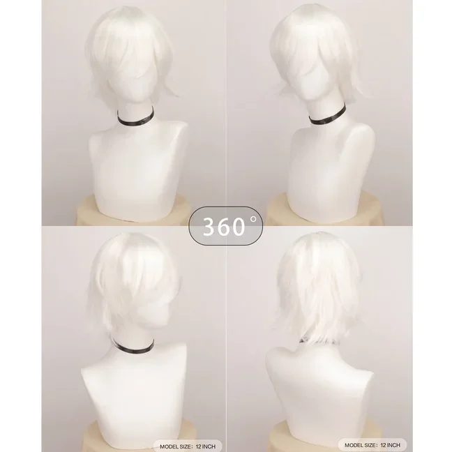 QQXCAIW Синтетический парик для косплея Красный Блондин Черный Розовый Волосы Короткий многослойный парик Высокотемпературное волокно Парики для мужчин и женщин Парик для вечеринок