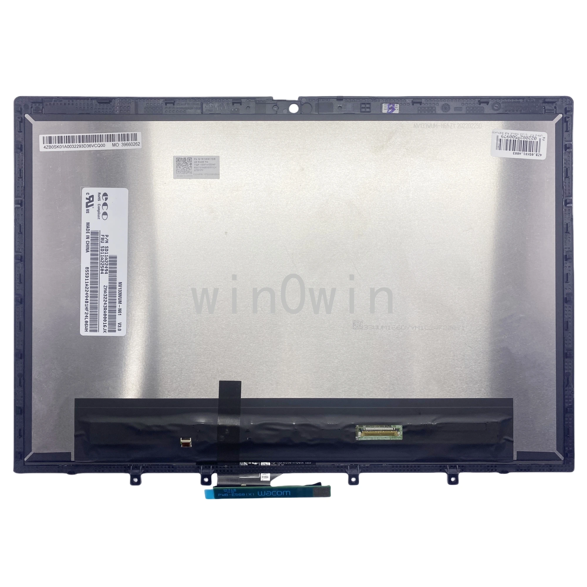 

NV133WUM-N61 для Lenovo ThinkPad L13 Yoga Gen 3, ЖК-экран для ноутбука, 3-я сборка, сменная панель, матрица