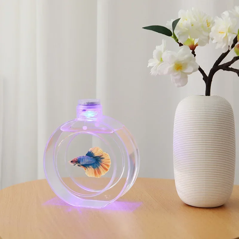 

Desktop Decoration Jellyfish Special Tank, Acrylic Home Creative Landscape Creation, Ecological Mini High Penetration