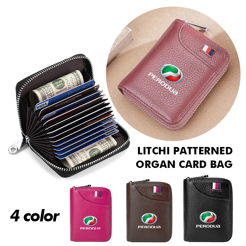 Cartera Vintage con Múltiples Ranuras para Tarjetas, para Documentos de Auto, Tarjetas de Crédito, para Perodua Facelift, Myvi, Ativa Gen2, Gen3, 5w30, D3, Sp3, Bezza, Alza