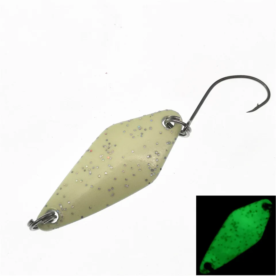 MUKUN 3.5g 5g Fishing Tackle Bait Fishing Metal Spoon Lure Bait For Trout Bass Spoons Small Hard Sequins Spinner Spoon