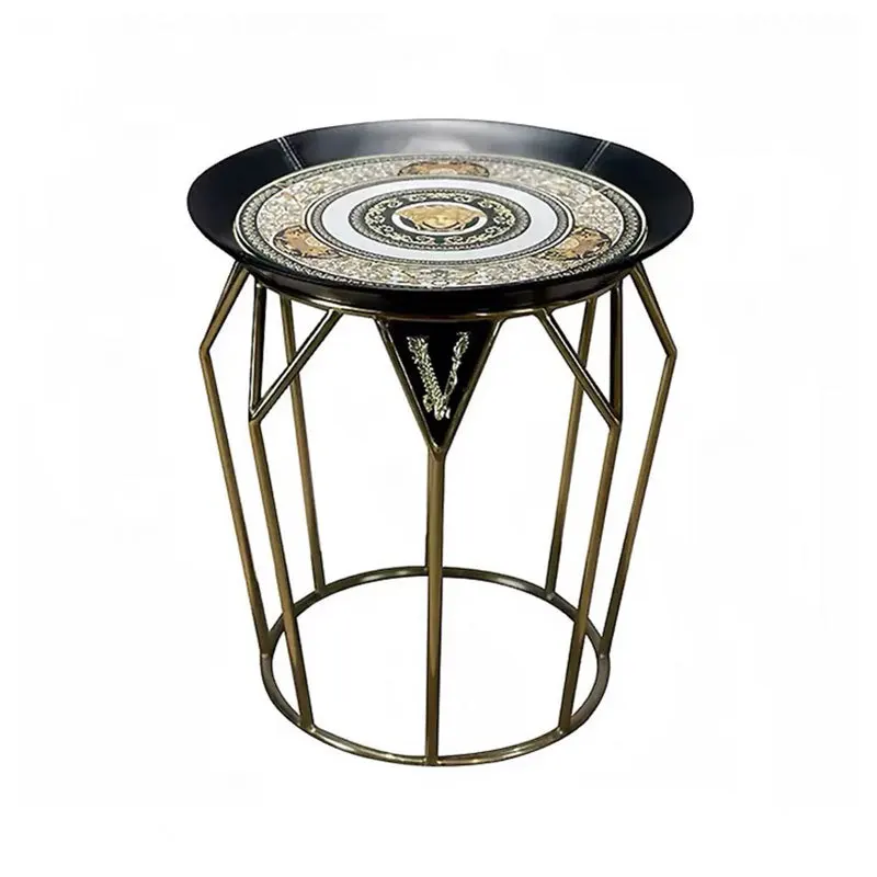 

Stainless steel edge table designer round small coffee table