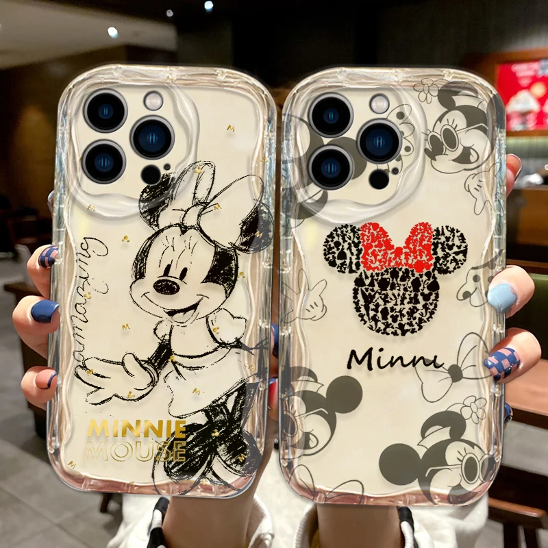 Disney Mickey Mouse LOGO For Apple iPhone 15 14 13 12 11 XS XR X Pro Max Plus Wave Oil Funda Cover Phone Case