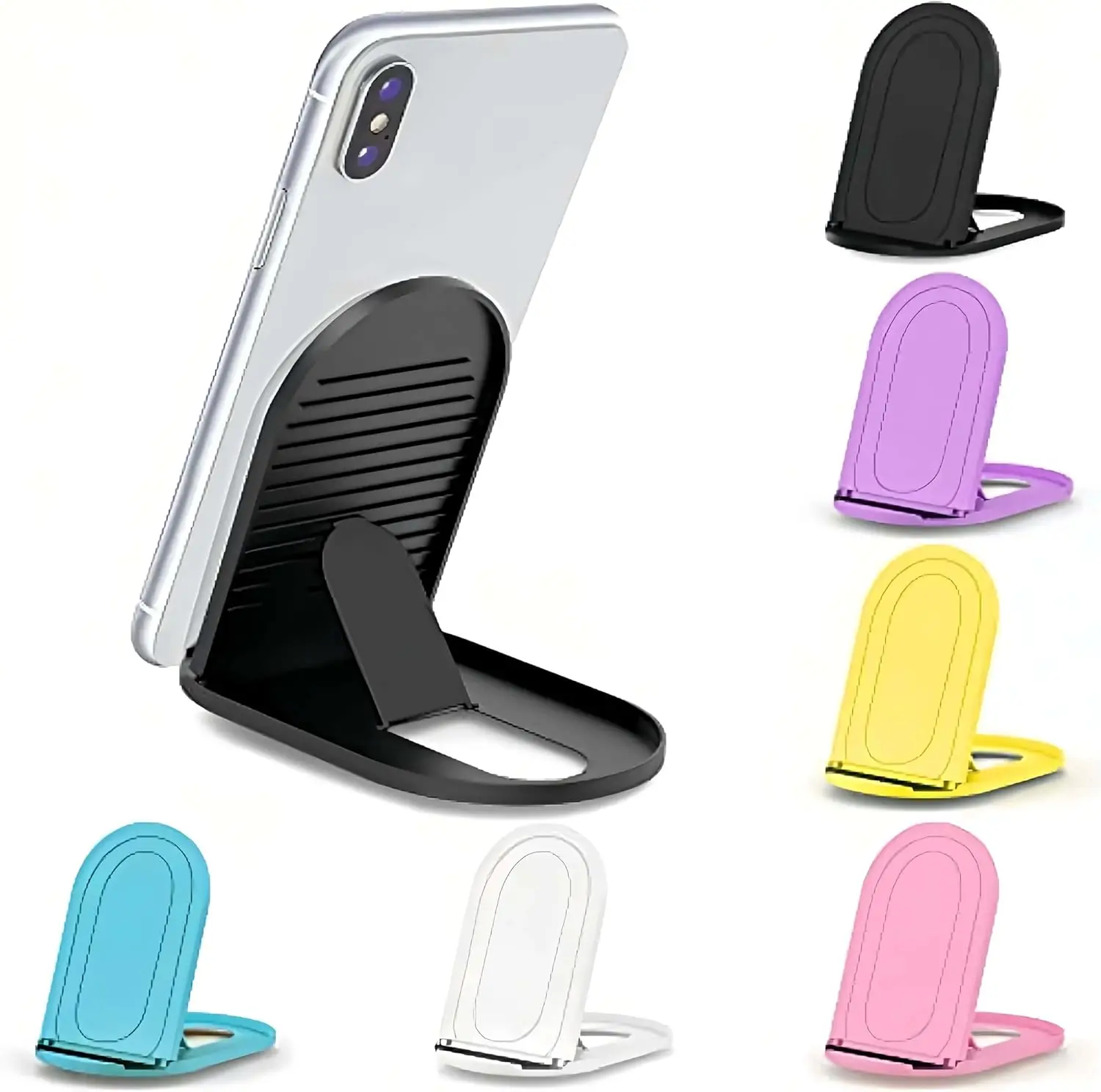 

Foldable Phone Stand 6-Pack, Adjustable Angle Holder for Smartphones & Tablets, Portable Desk Accessory
