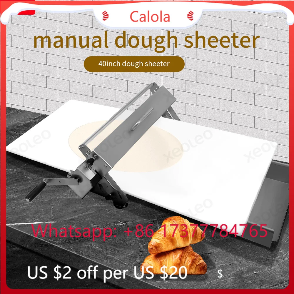 XEOLEO Manual Puff Pastry Dough Sheeter Pizza Dough Roller Machine