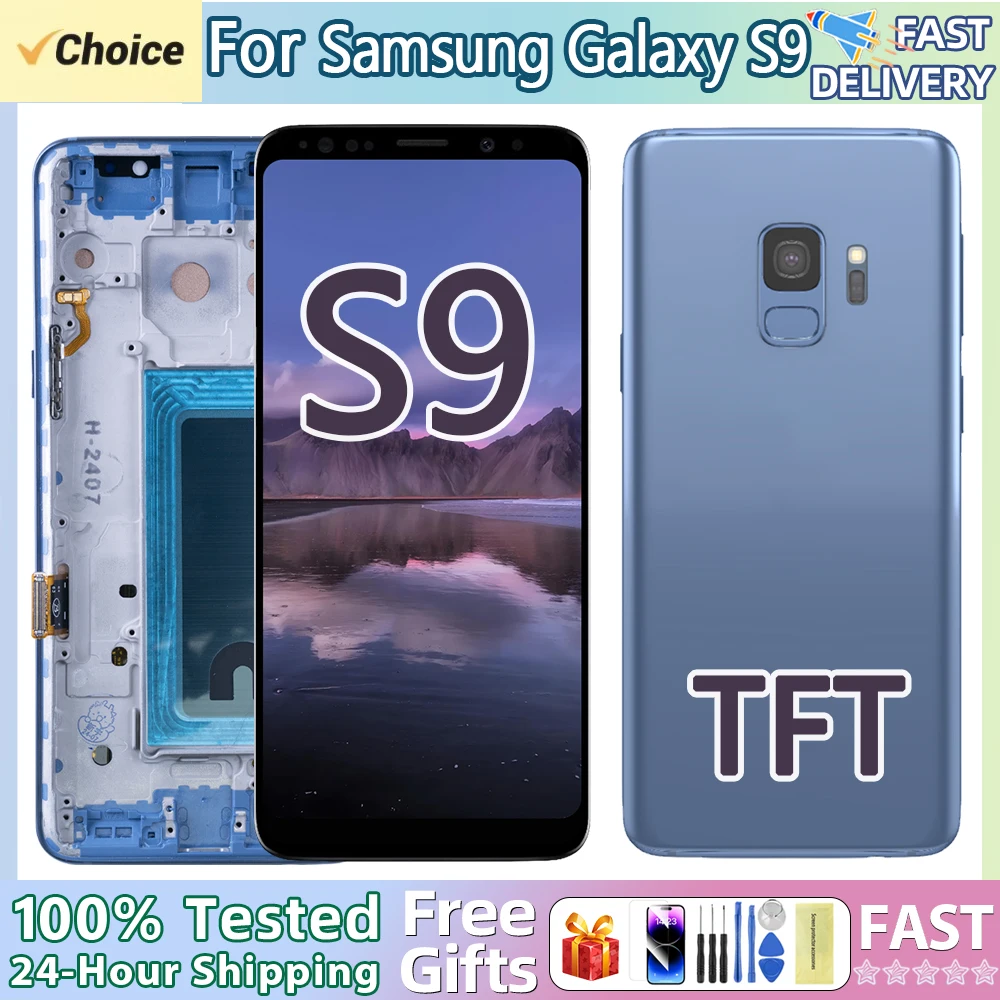AA+ 100% Tested Display For Samsung Galaxy S9 LCD Display Touch Screen Digitizer +Frame For Samsung Galaxy S9 Screen Replacement