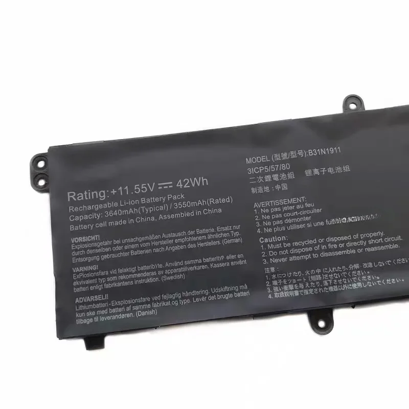 Bateria para notebook para ASUS, V4050F, B31N1911, C31N1911, ADOL14FQC, 14EQ, EA, 3550mAh