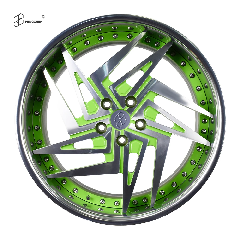 Forged Two Piece Custom 17 18 19 20 21 22 Inch White Red Gold Black Deep Dish Wheels Rims for Cars
