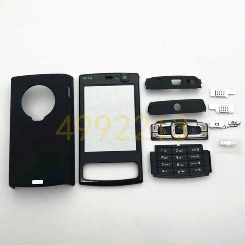 Back cover battery door cover For Nokia N95 8G English Keypad  Housing Front Faceplate Frame Cover Case Repair parts