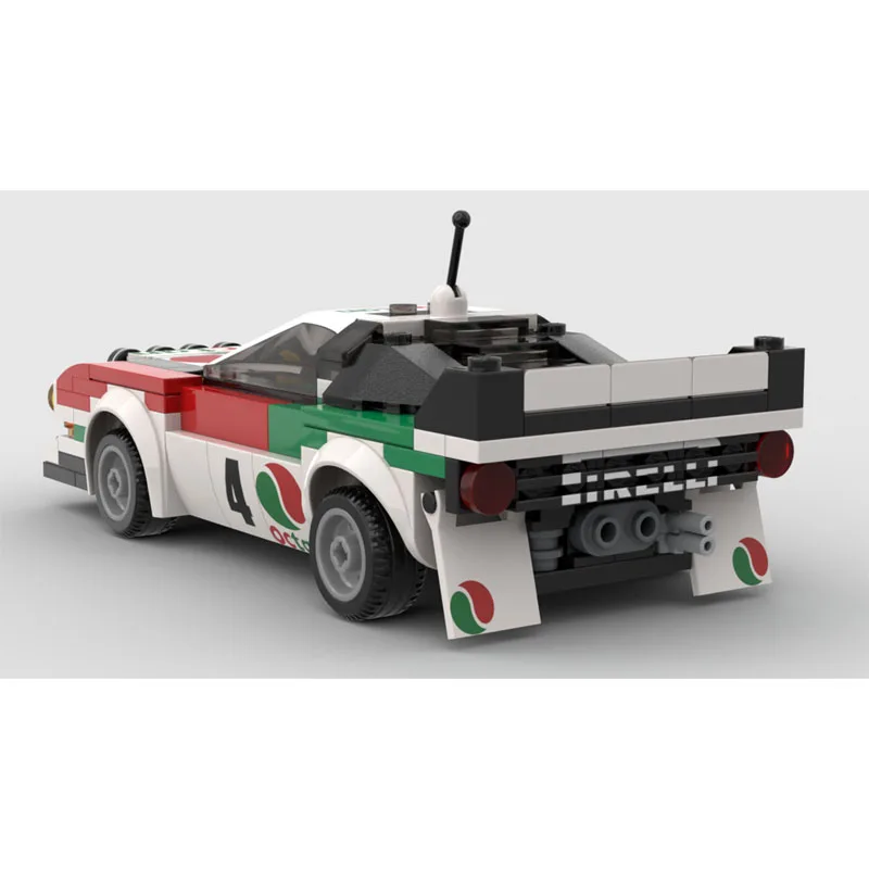 MOC-113272 clássico 90s icônico carro esportivo blocos de corrida modelo 246 partsmoc criativo meninos crianças aniversário blocos de construção brinquedo presentes