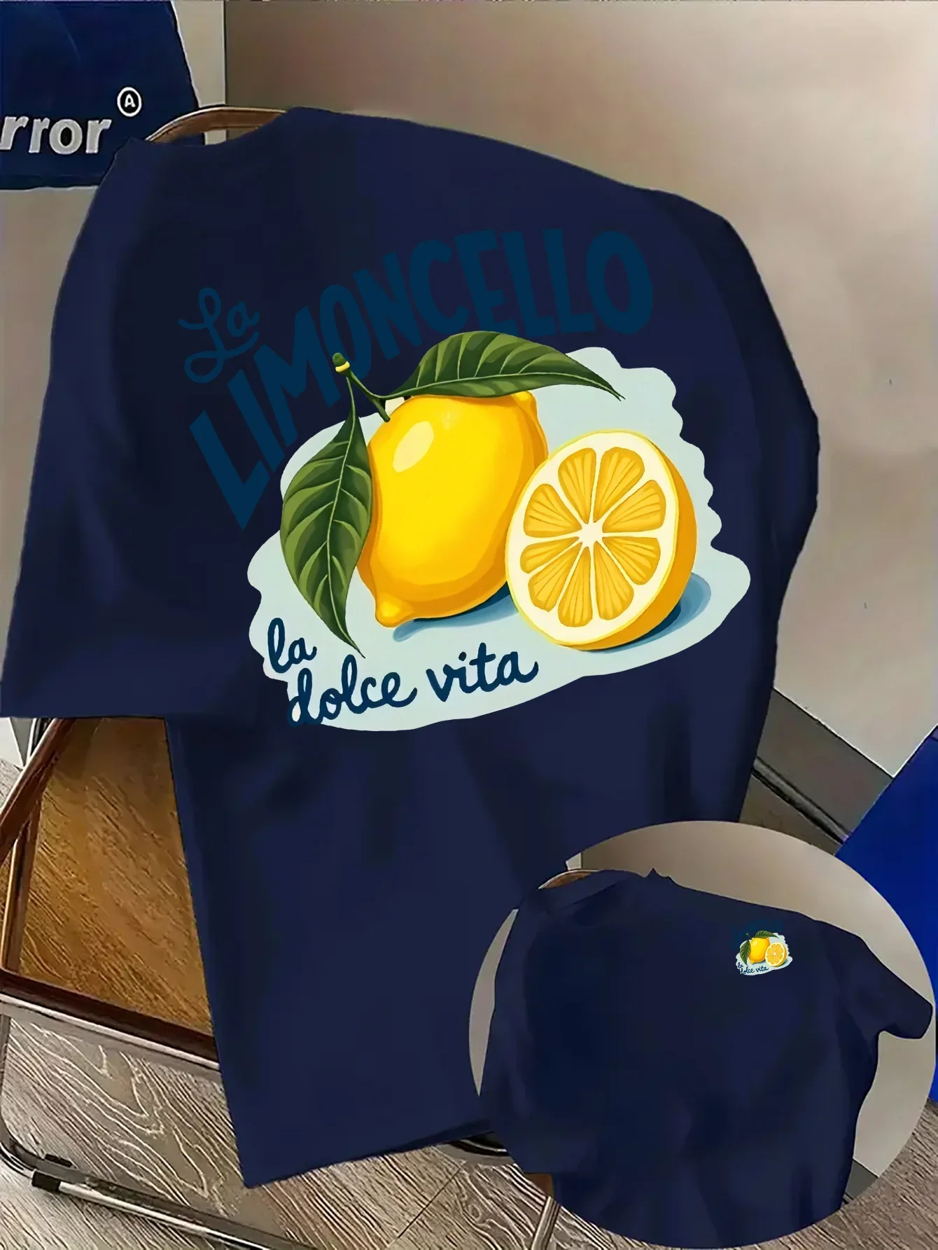 Men's Italian Lemon T Shirt Limoncello La Dolce Vita Citrus Graphic Tee Summer Vacation Casual Streetwear 100% Cotton Top
