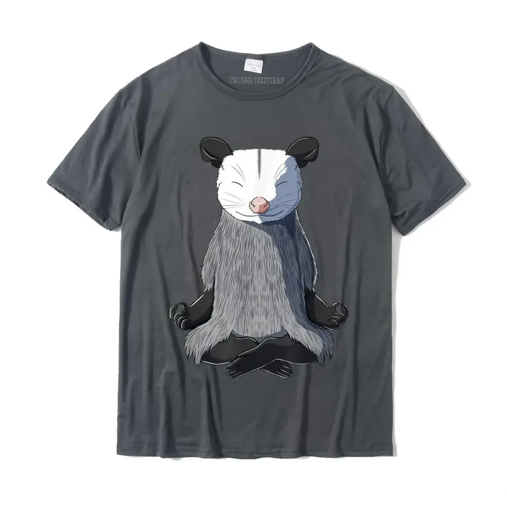 Yoga Opossum T-Shirt Cheap Group Tops T Shirt Cotton Top T-shirts for Students Funny Christmas Day Tops & Tees