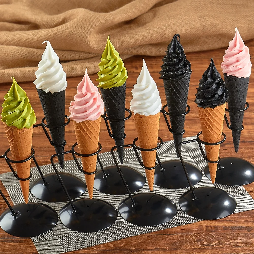 10.2 inches Simulation Ice Cream Model Realistic Artificial Ice Cream Cone Fake Food Dessert Shop Display Model Photo Props Toy