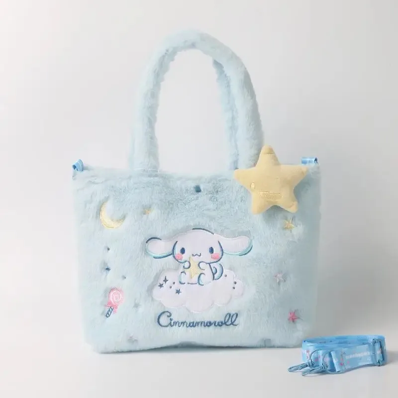Sanrio 2025 nieuwe cartoon zilveren tas schattige schattige Yugui hond Katie kat pluche opslag crossbody tas