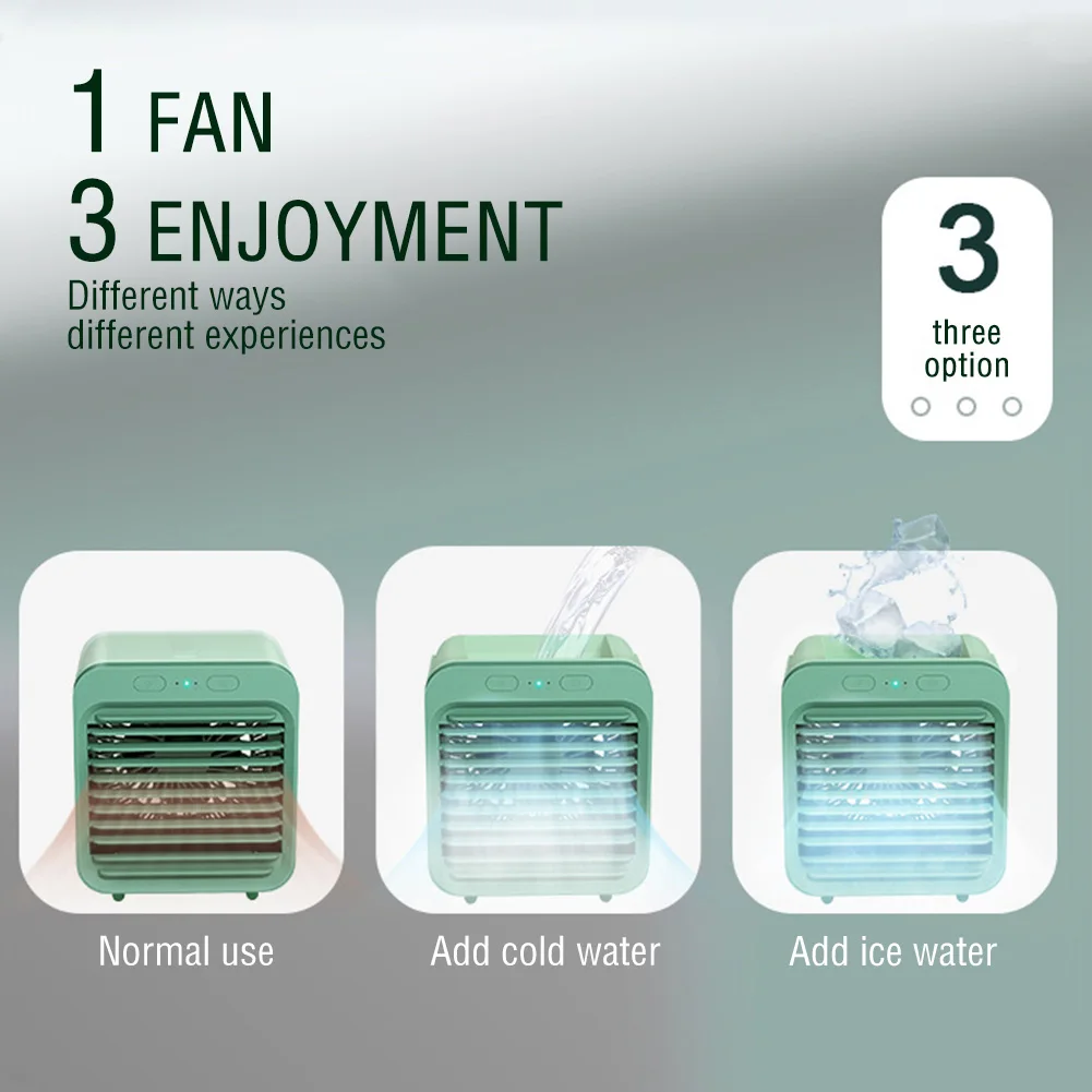 Humidifier Cooler Fan 3 Gear Air Conditioner Fans Portable USB Chargeable Desktop Spray Fans For Office Dormitory Room