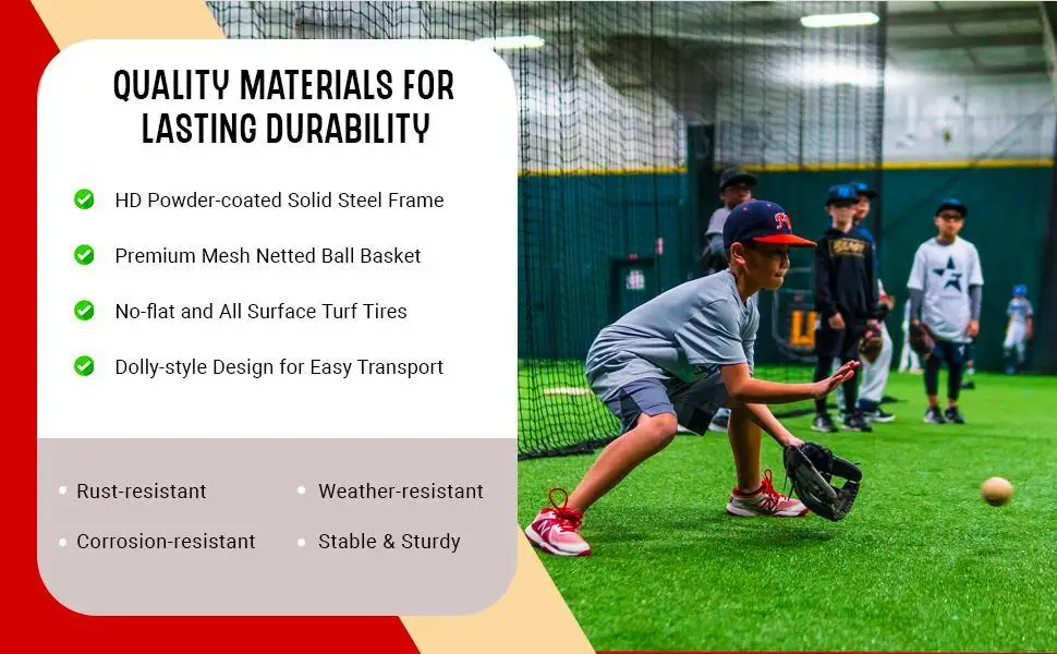 Loker Bola dengan Roda, Gerobak Bola Olahraga yang Dapat Digulung, Rak Penyimpanan Bola Baseball untuk Gym, Sekolah dan Klub, Hitam, H