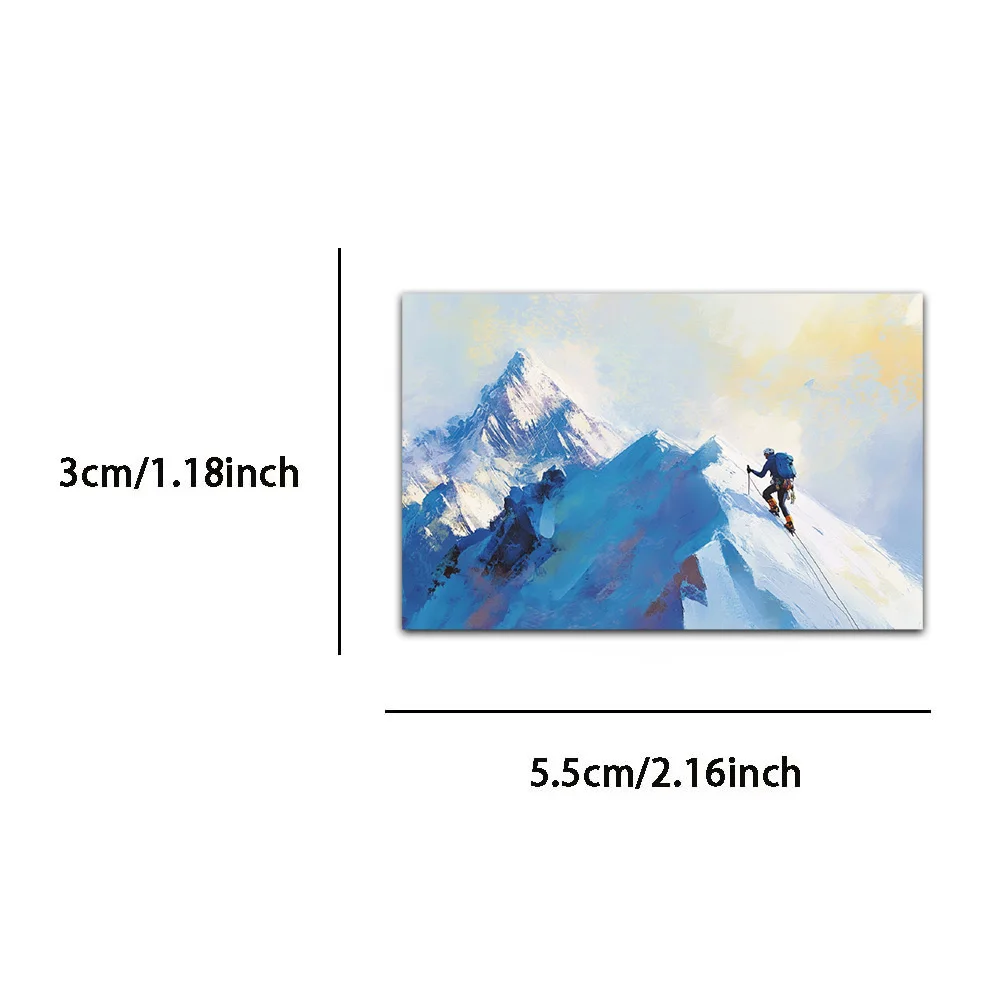 50PCS Simple Tranquil Canvas Oil Painting Graffiti Stickers Scrapbooking Phone Skateboard Guitar Notebook Waterproof Decorative