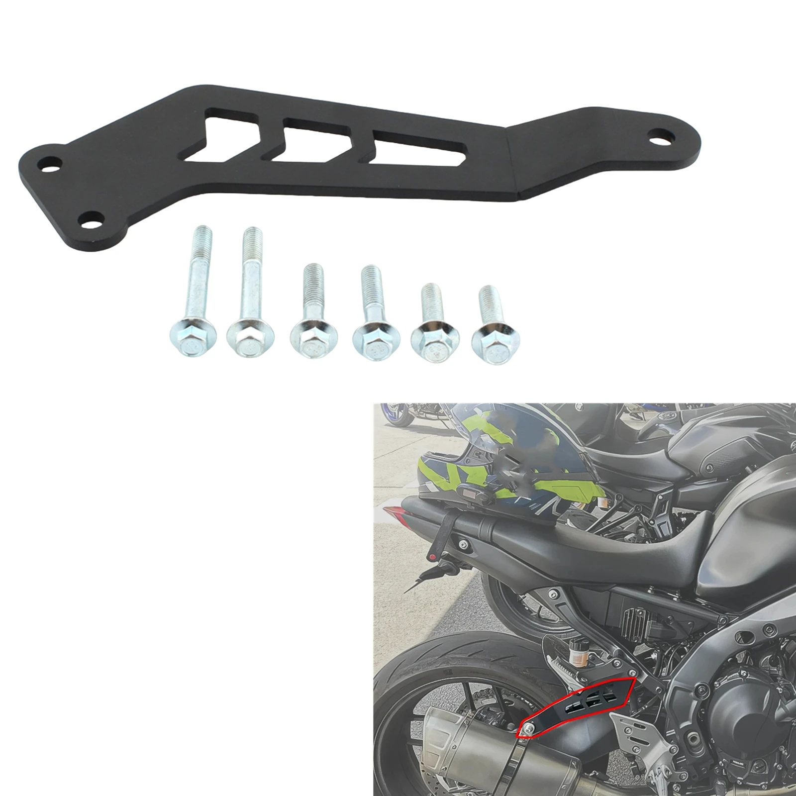 

Для Yamaha MT-09 MT-09SP FZ09 2021-2023 детали мотоцикла, вихлопная вешалка, кронштейн, держатель, поддержка