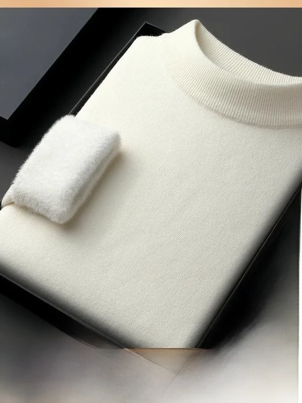 

Pierre Cardin Men's Wool Sweater Thiened f High Collar Camere Base irt Warm Pure Color Knitted Winter Faion Ci C...