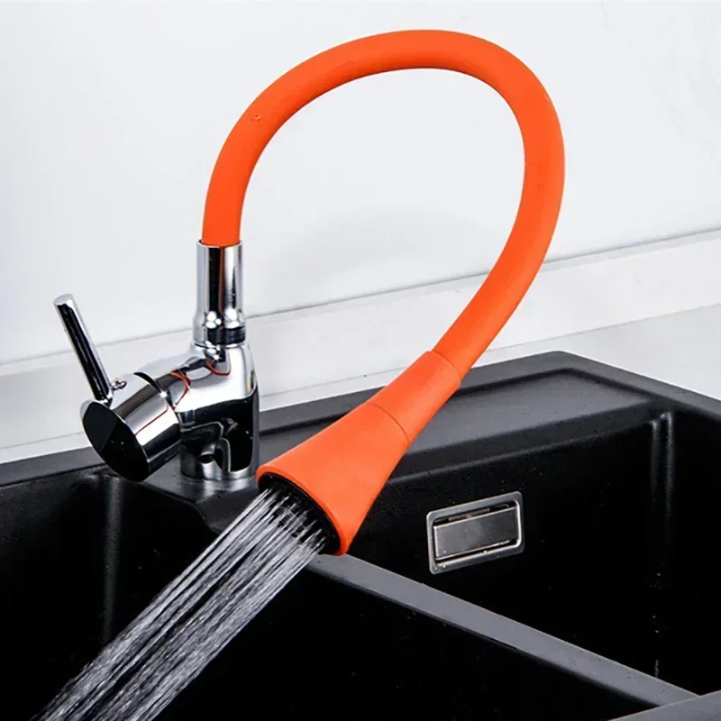 Hot and Cold Water Faucet Kitchen Rotation Tap Spring Rubber Faucets Sink Mixing Tap Kitchen Faucets Kitchen Accessories