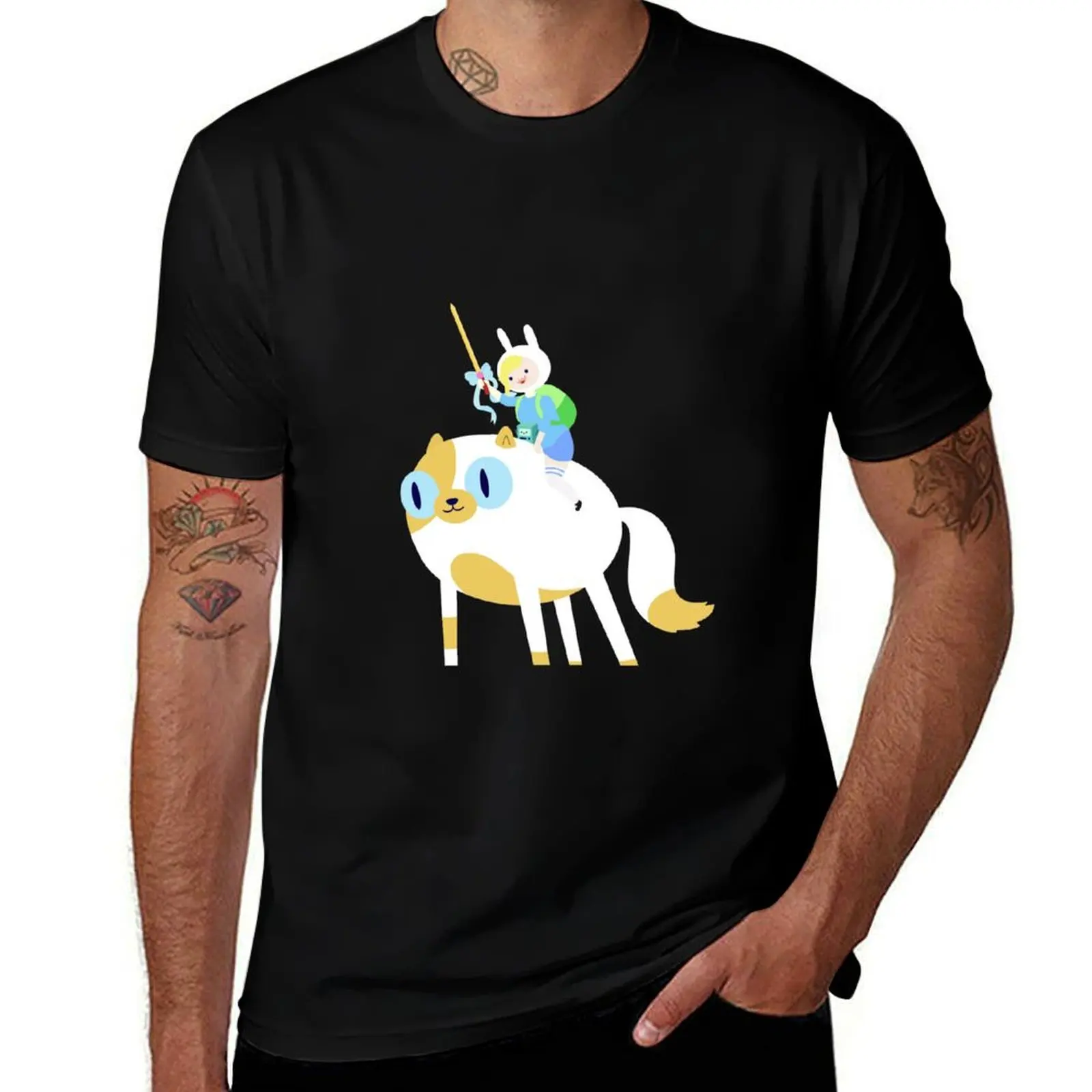 

Adventure Time with Fionna and Cake T-Shirt oversizeds anime clothes luxury t-shirt man t shirt Men's clothing