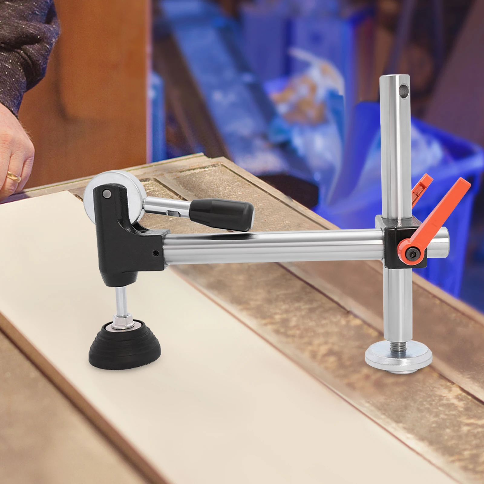 

Table Saw Presser, Adjustable Woodworking Manual Clamp Precision Sliding Table Panel Saw Eccentric Press Manual Clamp Tools