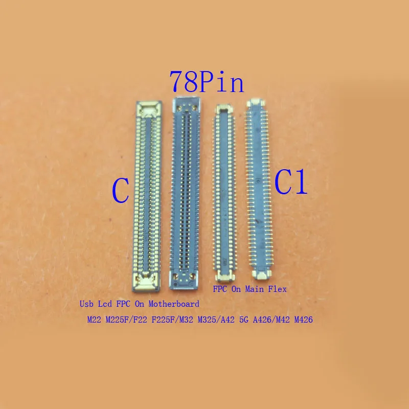 2-20Pcs Charging Lcd Display FPC Connector Usb Plug For Samsung Galaxy M32 M325 A42 A426 M42 M426 F22 M22 M225 F225 34 40 78 Pin