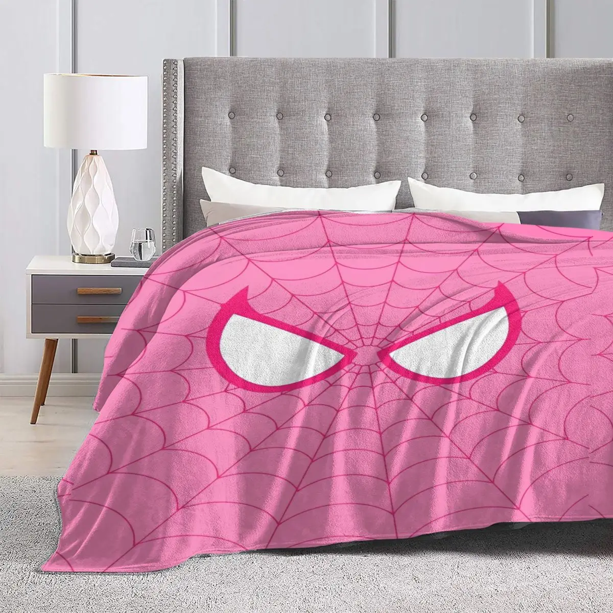 Spider Man Pink Flannel Blankets Halloween Winter Warm Soft Bedding Throws for Girls Boys Couch Bed Bedspread Sofa Bed Cover