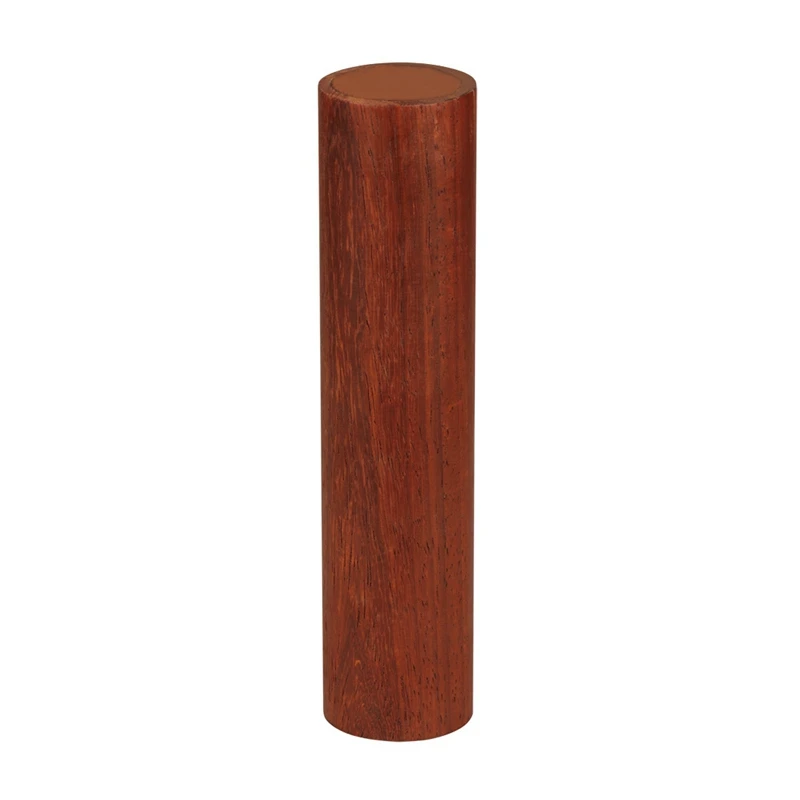 1 Piece Round Mahogany Sand Barrel Children's Enlightenment Early Education Toy Hand-Shaking Sand Bell Ring Red Wood Color