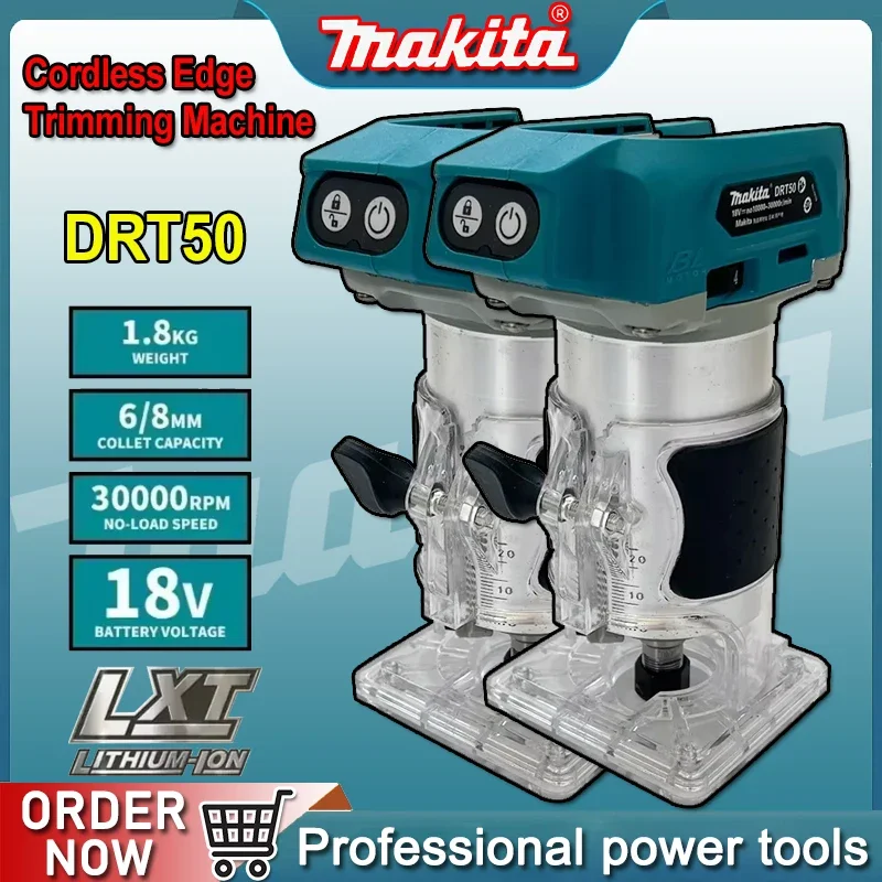 

Makita DRT50 Cordless Trimmer Rechargeable Trimming Machine Brushless Slotting Tool Milling Woodwork Engraving Machine