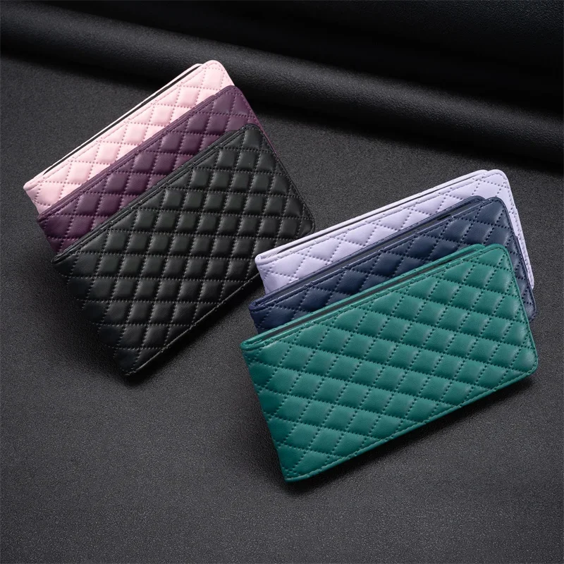 Vertical Flip Case For iPhone 15 14 13 12 11 Pro Max 8 7 Plus XR XS X SE 2022 2020 Wallet Lambskin Book Cover Phone Leather Case