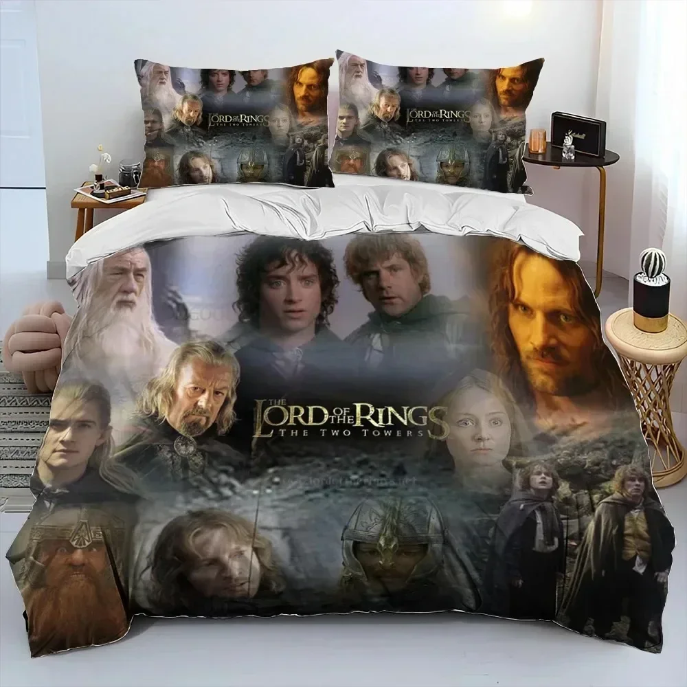 

3D Print L-Lord of Rings H-Hobbit Comfortable Duvet Quilt Cover Pillowcase Bedding Set Children Bedroom Decoration Home Textile