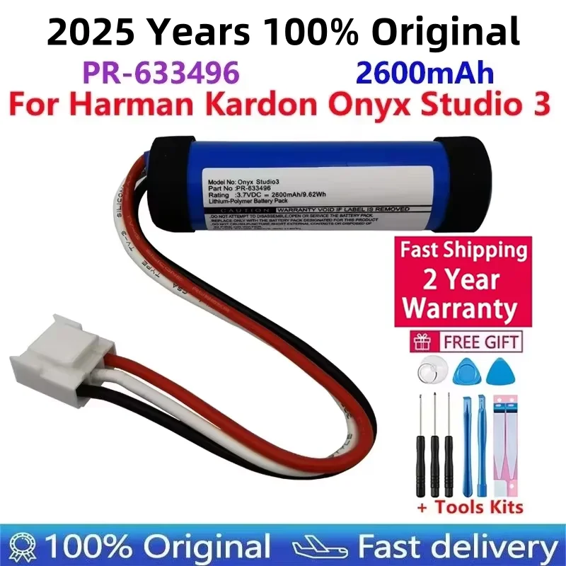 Original New High Quality Replacement Speaker Battery For Harman Kardon Onyx Studio 3 Onyx Studio3 PR-633496 2600mAh Batteries