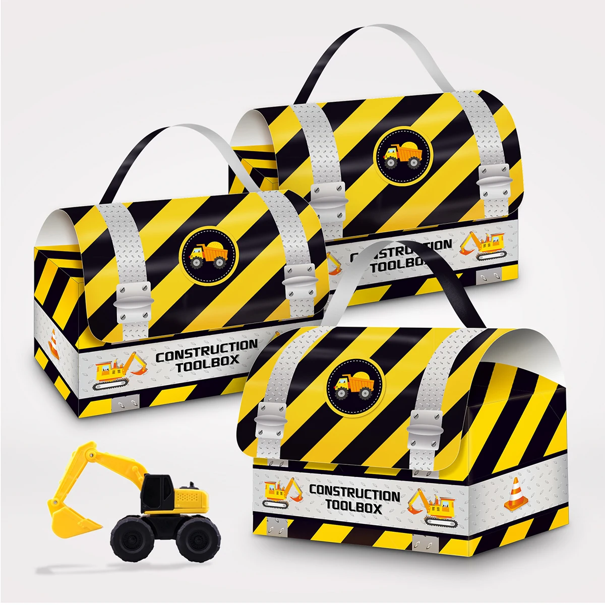 Construction Tool Boxes Trucks Theme Candy Gift Box Birthday Party Decor Kids Boy Construction Excavator Theme Party Supplies