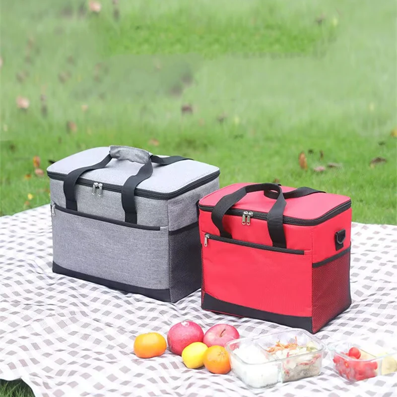 

Camping Picnic Insulated Cooler Bag Cooler Box Travel Lunch Ice Thermal Food Lunch Bag Park Picnic School 26L Large Capacity