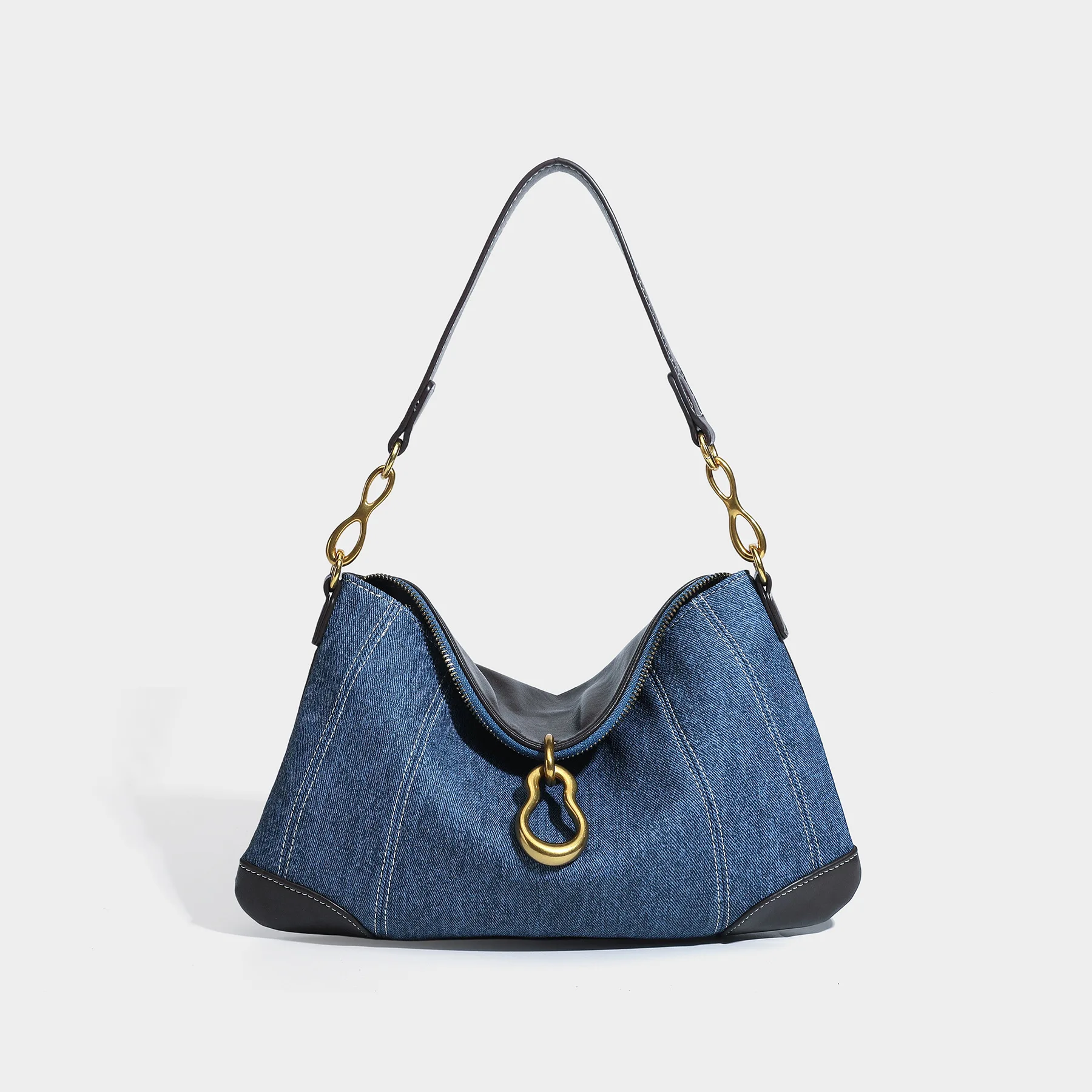 New Arrival Denim Underarm Bag Women Fashion Shoulder Purse High Quality Light Luxury Commuter Handbag Casual